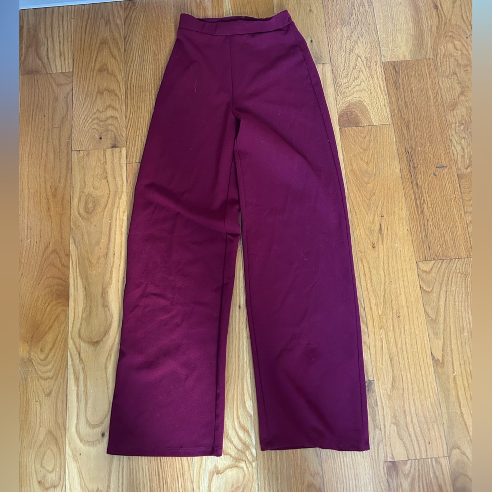 Elegant Burgundy Women's Trousers